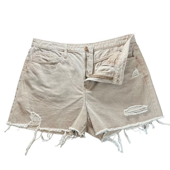 Wild fable high rise Bermuda Jean shorts light brown size 16 (33) - Picture 1 of 13